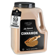 Fresh Finest Bulk 5LB Ground Cinnamon Powder - Kosher Certified Cinnamon Powder, Perfect for Desserts, Hot Tea, Cider, Meat Rubs, and More - 5 LB