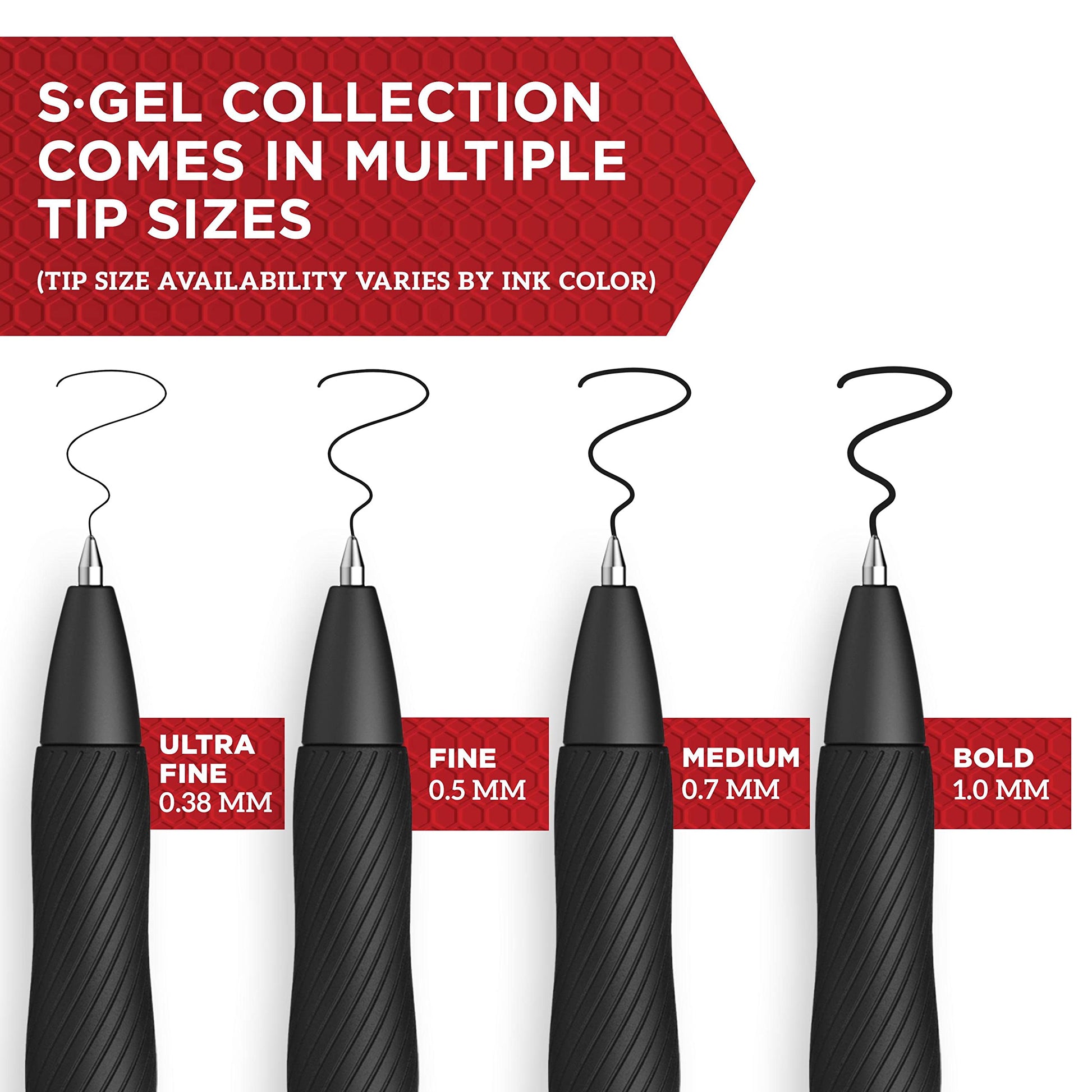 Sharpie S-Gel Gel Pens, Black Barrel, Medium Point (0.7mm), Black Gel Ink Pens, 12 Count - Home, Office, School, Journaling, Writing, Note-Taking, Teacher Supplies