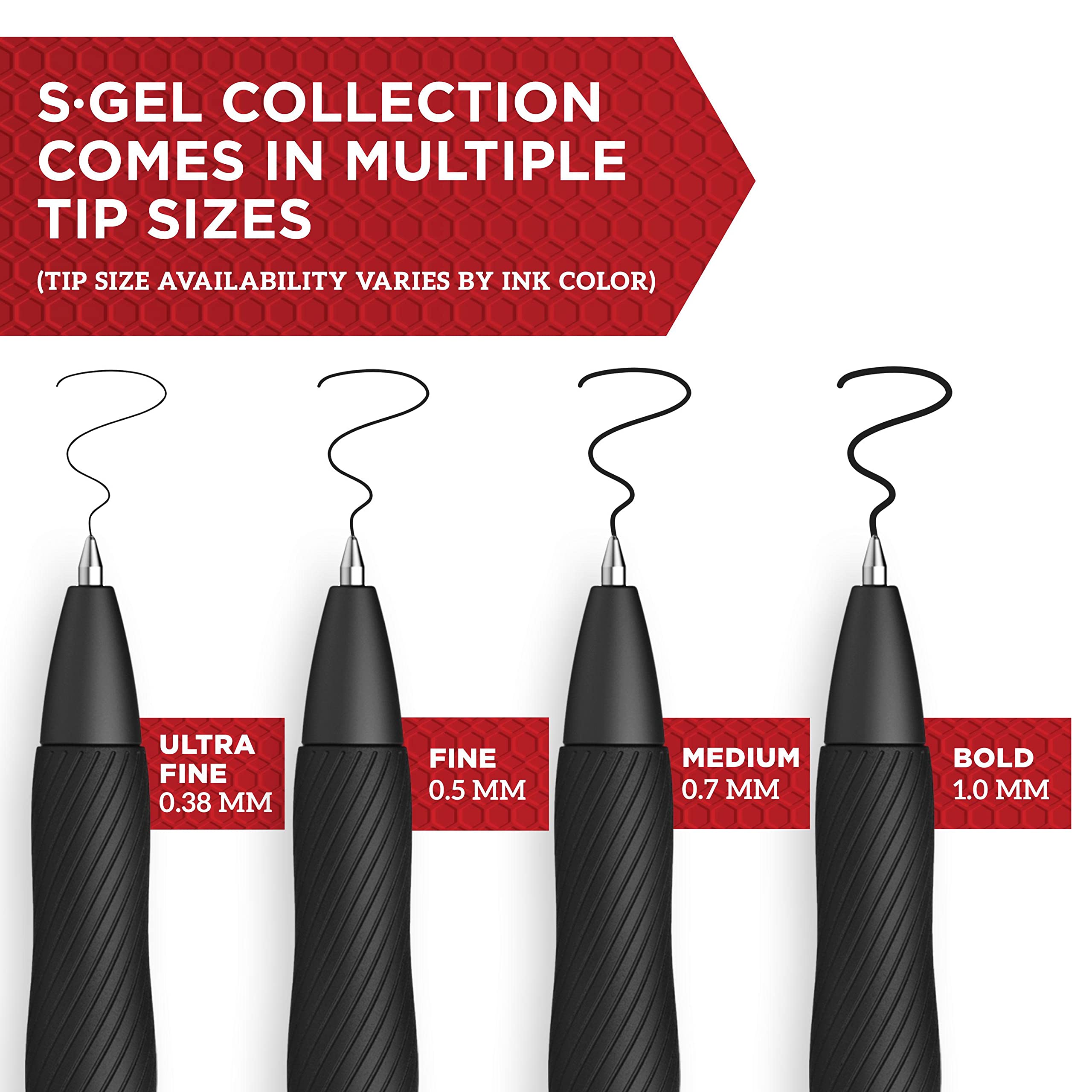 Sharpie S-Gel Gel Pens, Black Barrel, Medium Point (0.7mm), Black Gel Ink Pens, 12 Count - Home, Office, School, Journaling, Writing, Note-Taking, Teacher Supplies