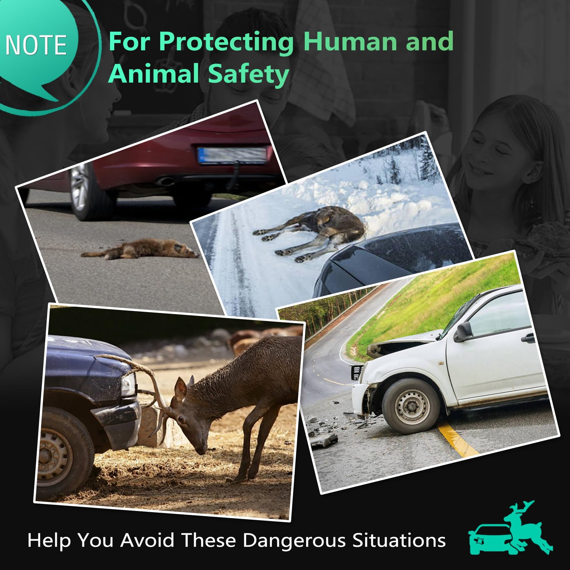 Elook Upgraded Deer Whistles for Car, Deer Horn for Car, Save Deer Whistle for Vehicles, Trunks, Motorcycle, Three-Horn, 4 Pack (Patented Product)