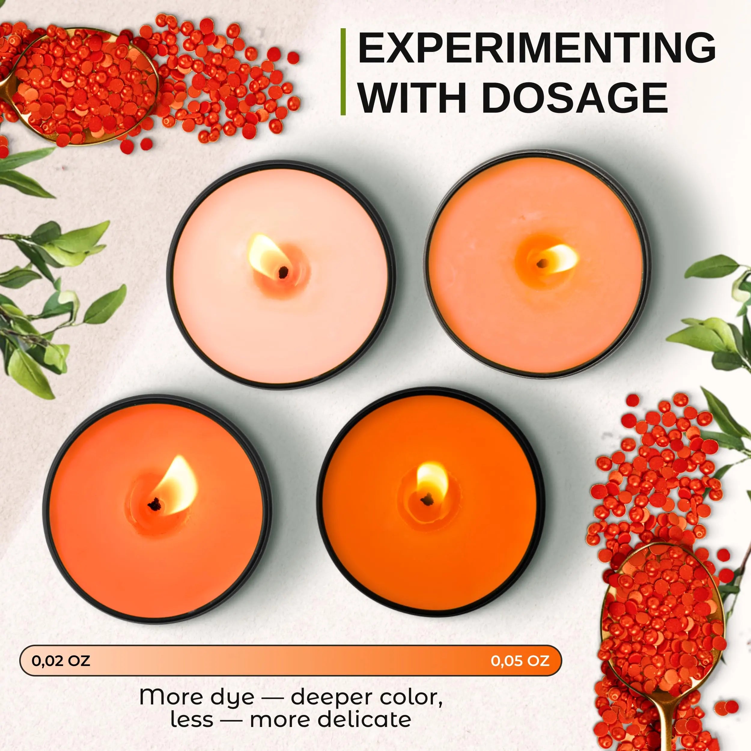 Candle Wax Dye for Soy Candle Making - 16 Popular Candle Dye Coloring Chips - Premium Candle Wax Coloring - Highly Concentrated Candle Chips Colors