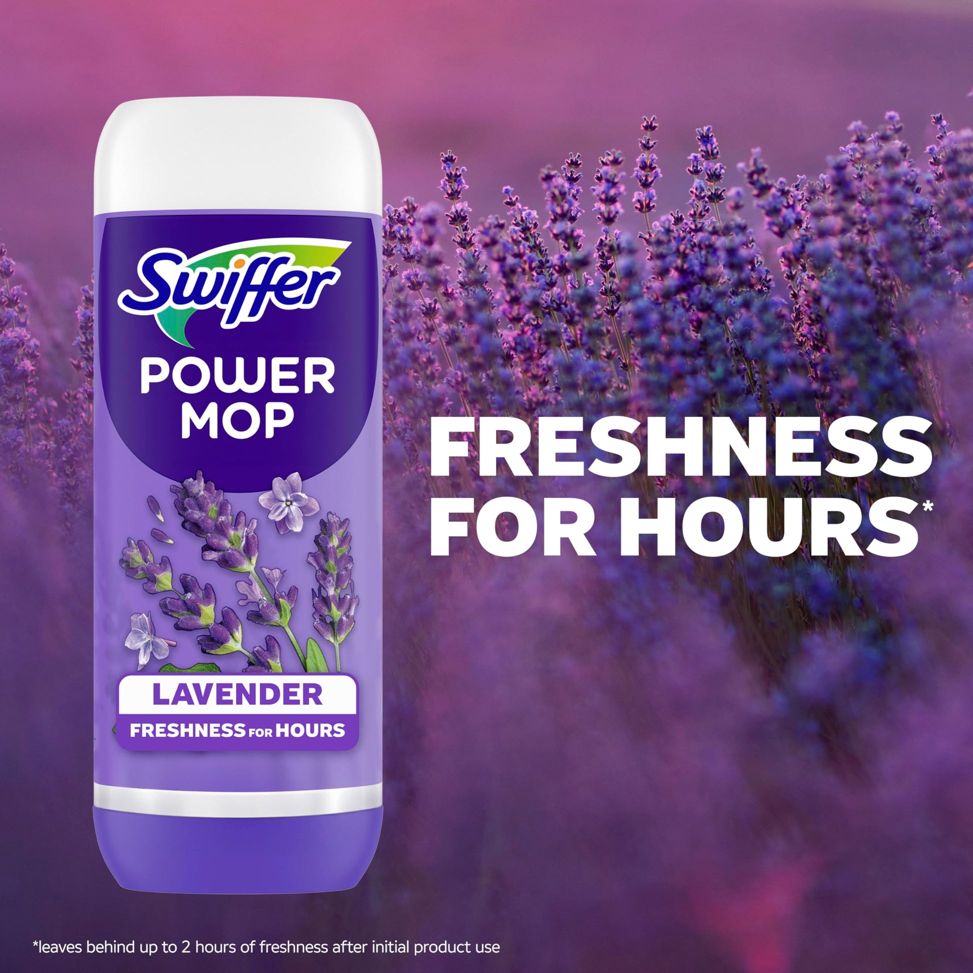 Swiffer PowerMop Floor Cleaning Solution with Lavender Scent, Triple Pack
