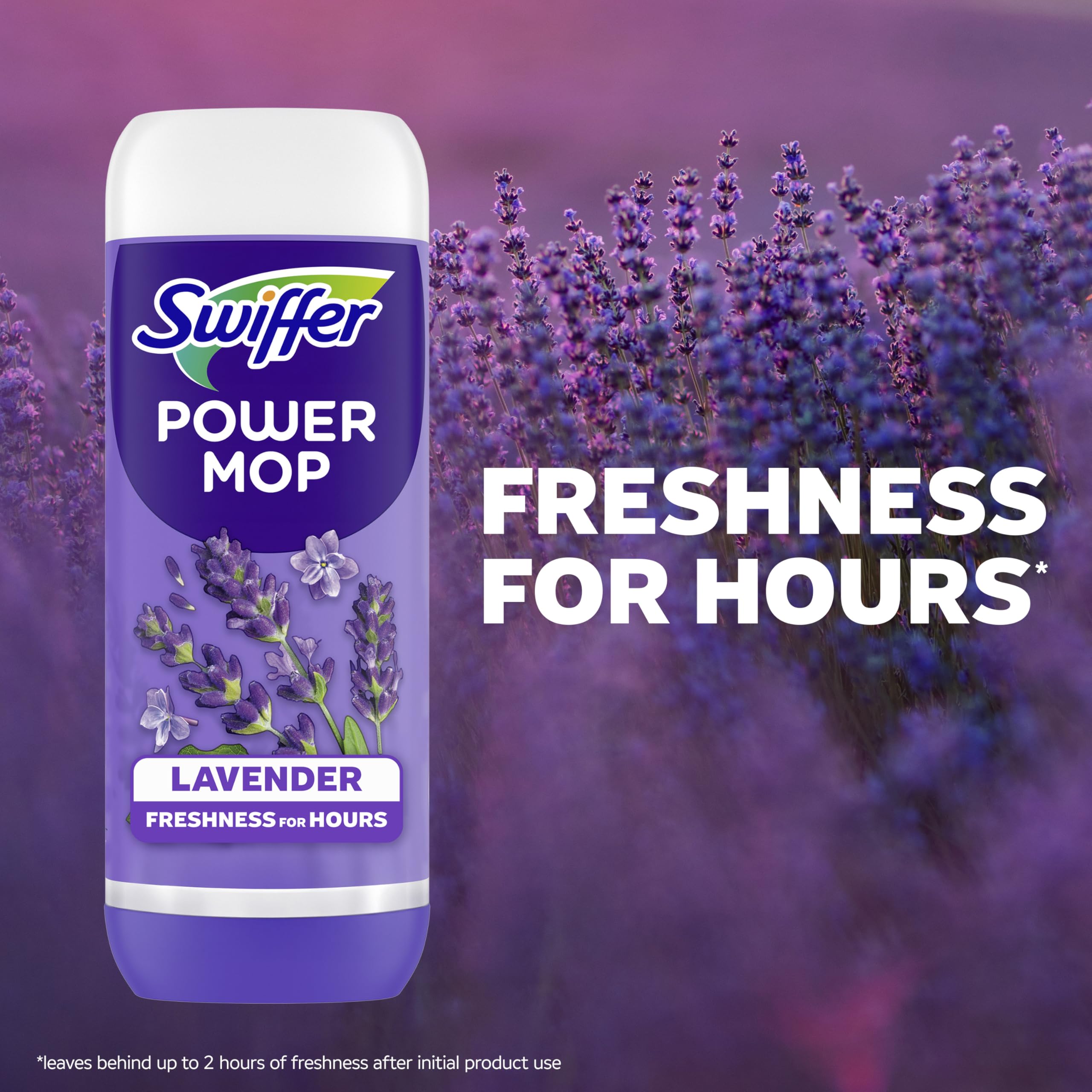 Swiffer PowerMop Floor Cleaning Solution with Lavender Scent, Triple Pack