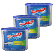 DampRid Fragrance Free Disposable Moisture Absorber with Activated Charcoal, 18 oz (Pack of 3) Moisture Absorber & Odor Remover, Lasts Up To 60 Days, No Electricity Required