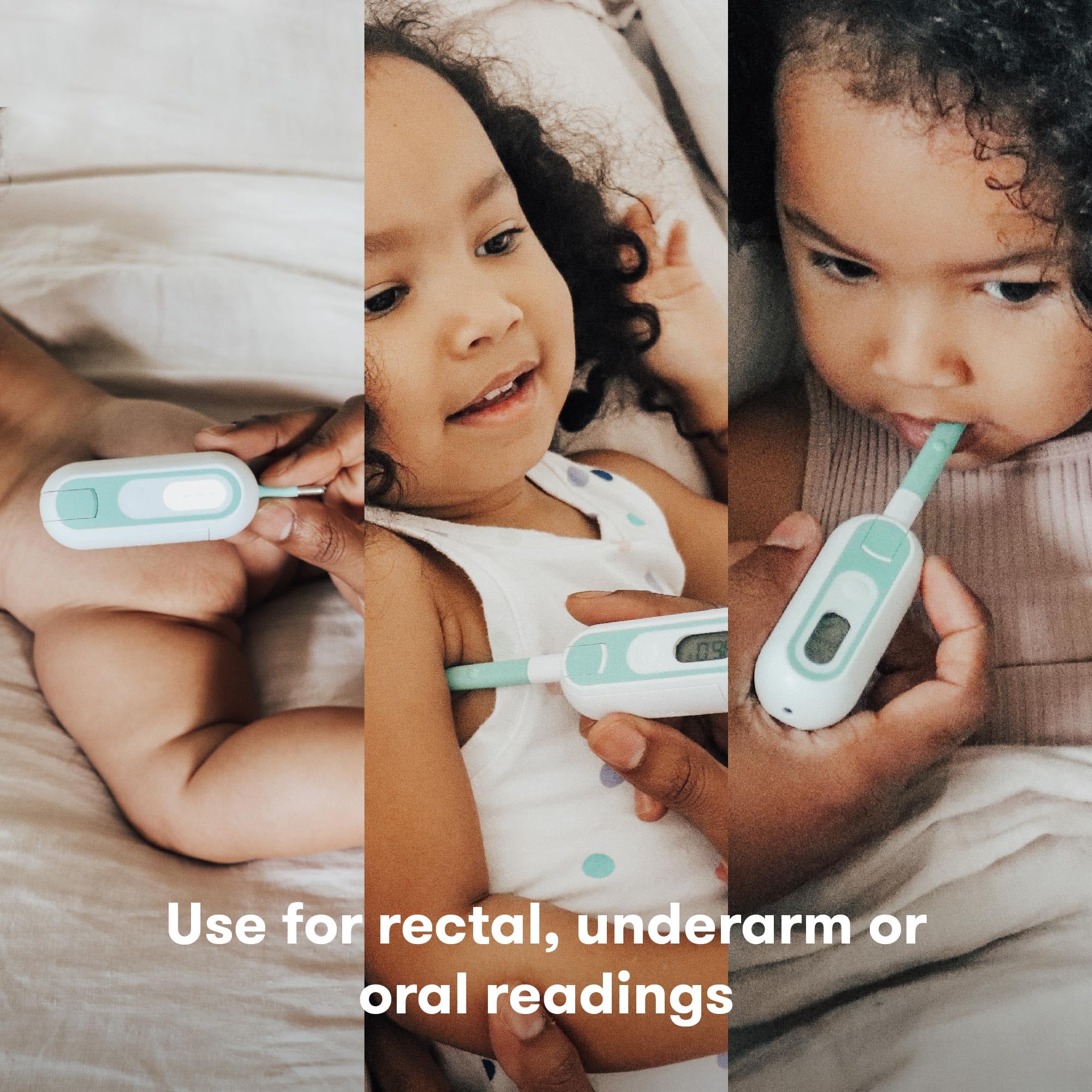Frida Baby 3-in-1 Rectal, Underarm & Oral Thermometer for Kids, Digital Baby Thermometer for Infants, Toddlers, & Kids