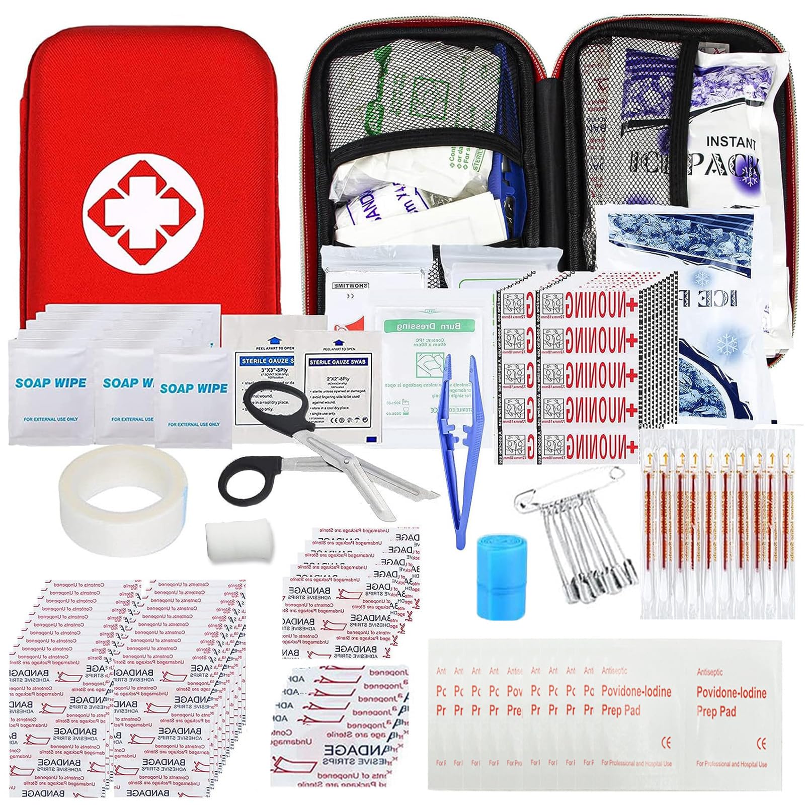 Auto-Verbandskasten 275 Teile Survival Kit Zuhause Reise Notfallset Klein Taktisch Wandern EVA Camping Ausrüstung Rucksack Sport Büro Boot Dringender Unfall