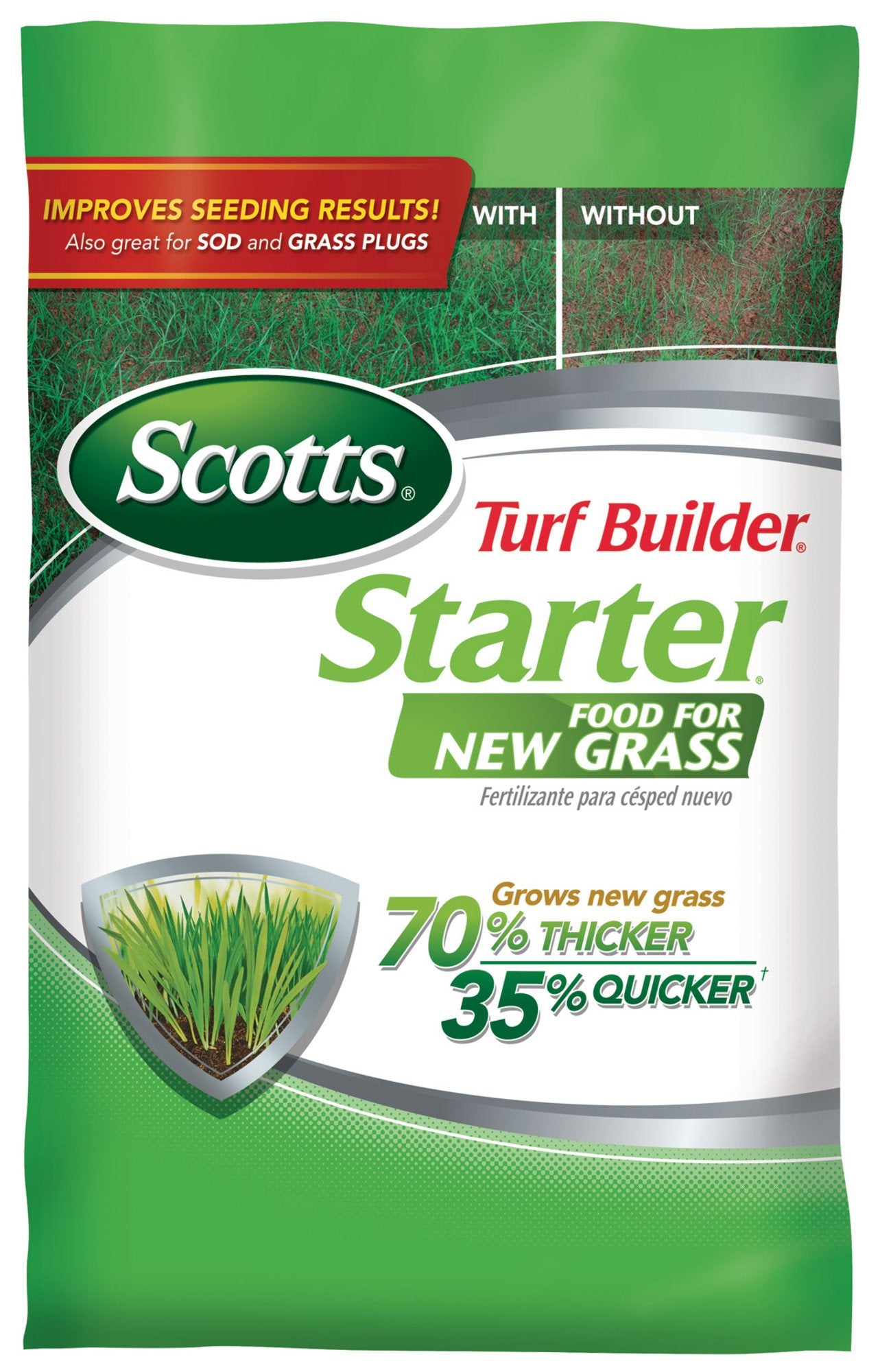 Scotts Turf Builder Starter Fertilizer for New Grass, Use When Planting Seed, 5,000 sq. ft., 15 lbs.