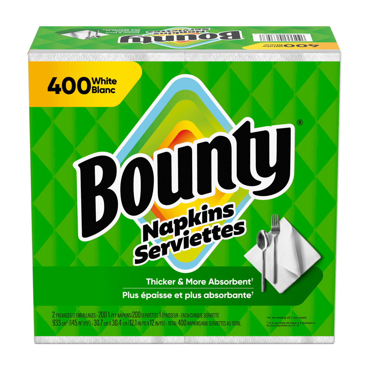 Bounty Papierservietten, Weiß, 400 Stück