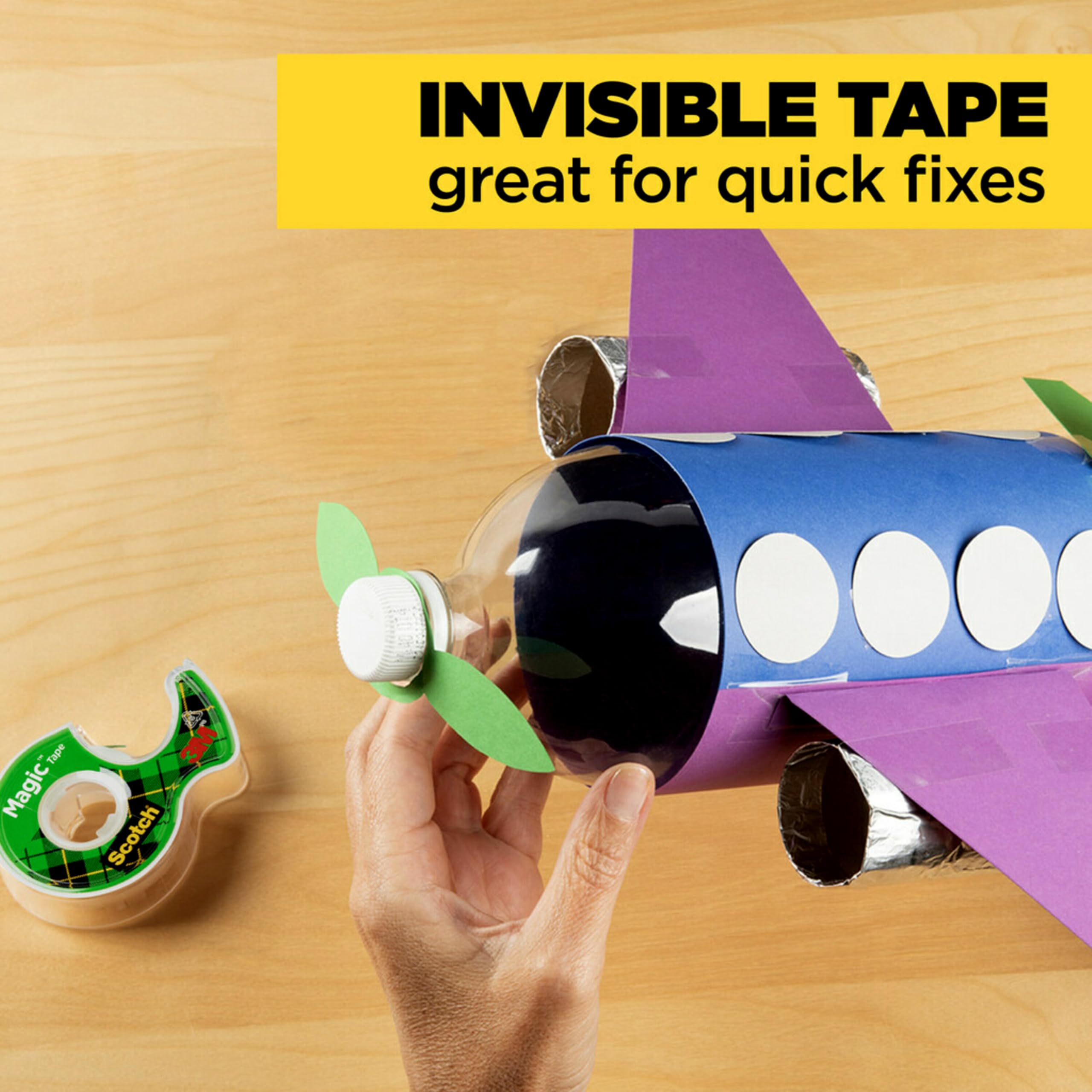 Scotch Magic Tape with Scotch Desktop Dispenser, 6 Rolls of 3/4" x 1000" Each Plus 1 Desktop Tape Dispenser, Great for Repair, Wrapping and Office Applications