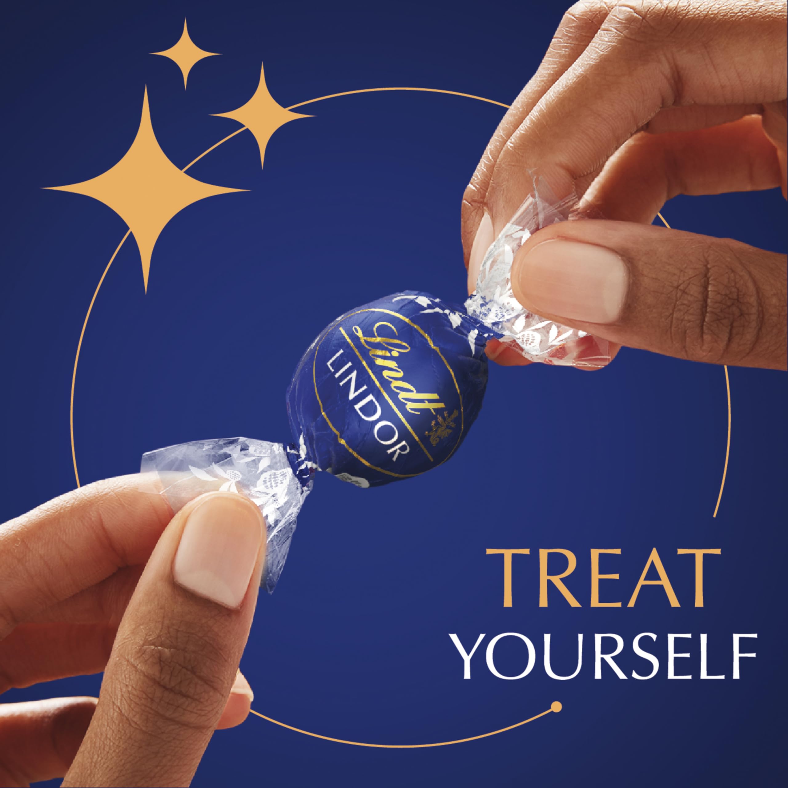 Lindt LINDOR Dark Chocolate Candy Truffles, Dark Chocolate with Smooth, Melting Truffle Center, 25.4 oz., 60 Count