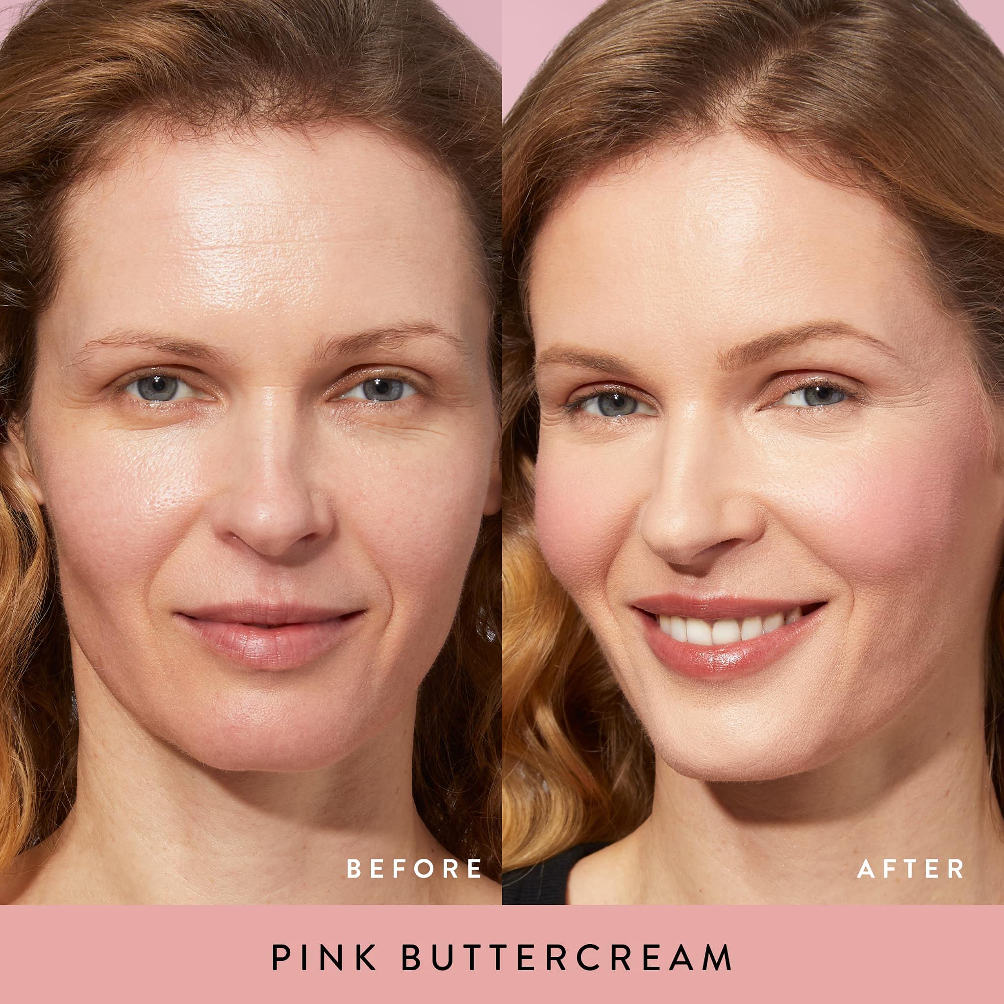 LAURA GELLER NEW YORK Baked Blush-n-Brighten Marbleized Blush for Cheeks - Pink Buttercream - Natural Finish - Buildable Color