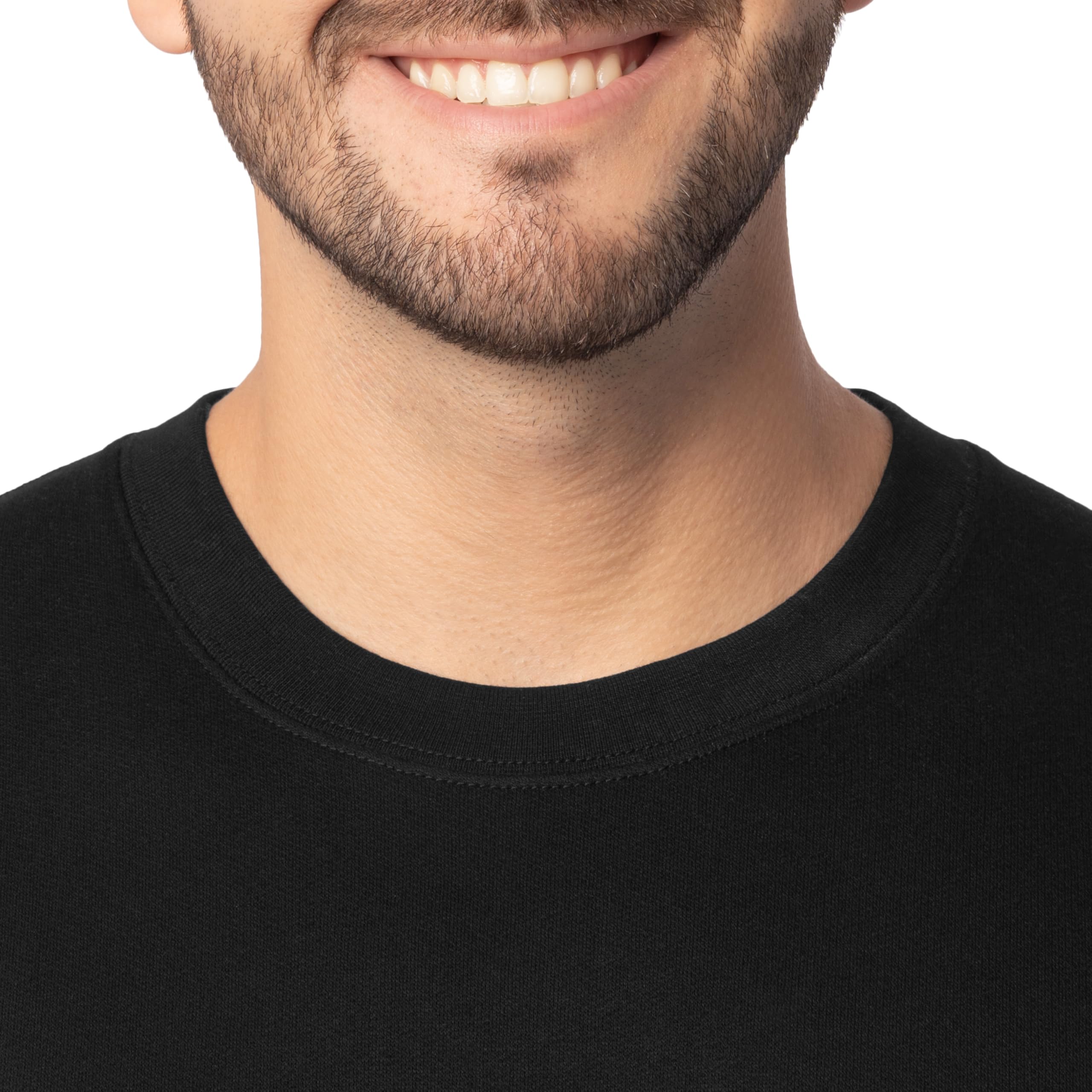 Fruit of the Loom Men's Moisture Wicking Eversoft Fleece Sweatshirt, Black, Large