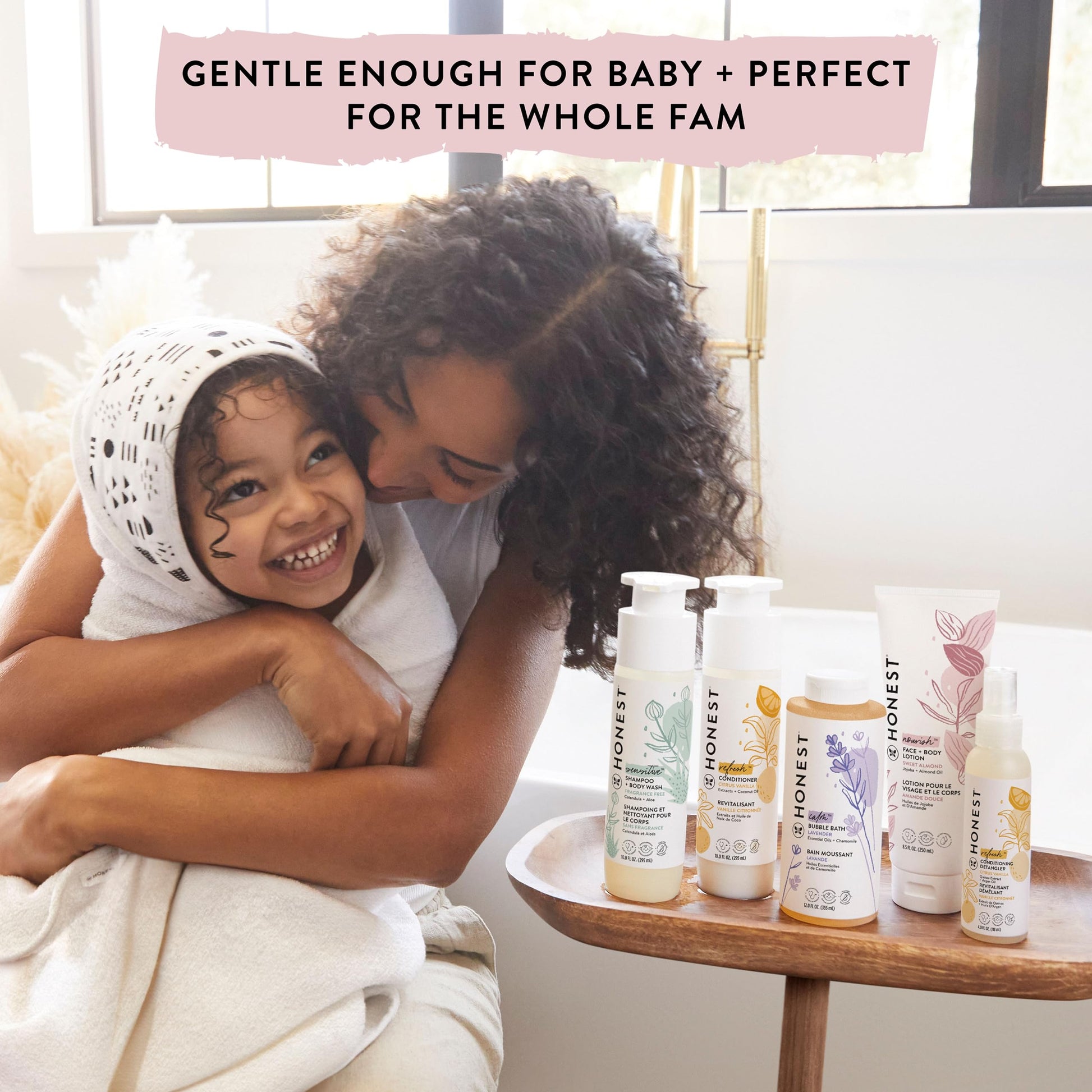 The Honest Company Foaming Bubble Bath | Gentle for Baby | Naturally Derived, Tear-free, Hypoallergenic | Lavender Calm, 12 fl oz