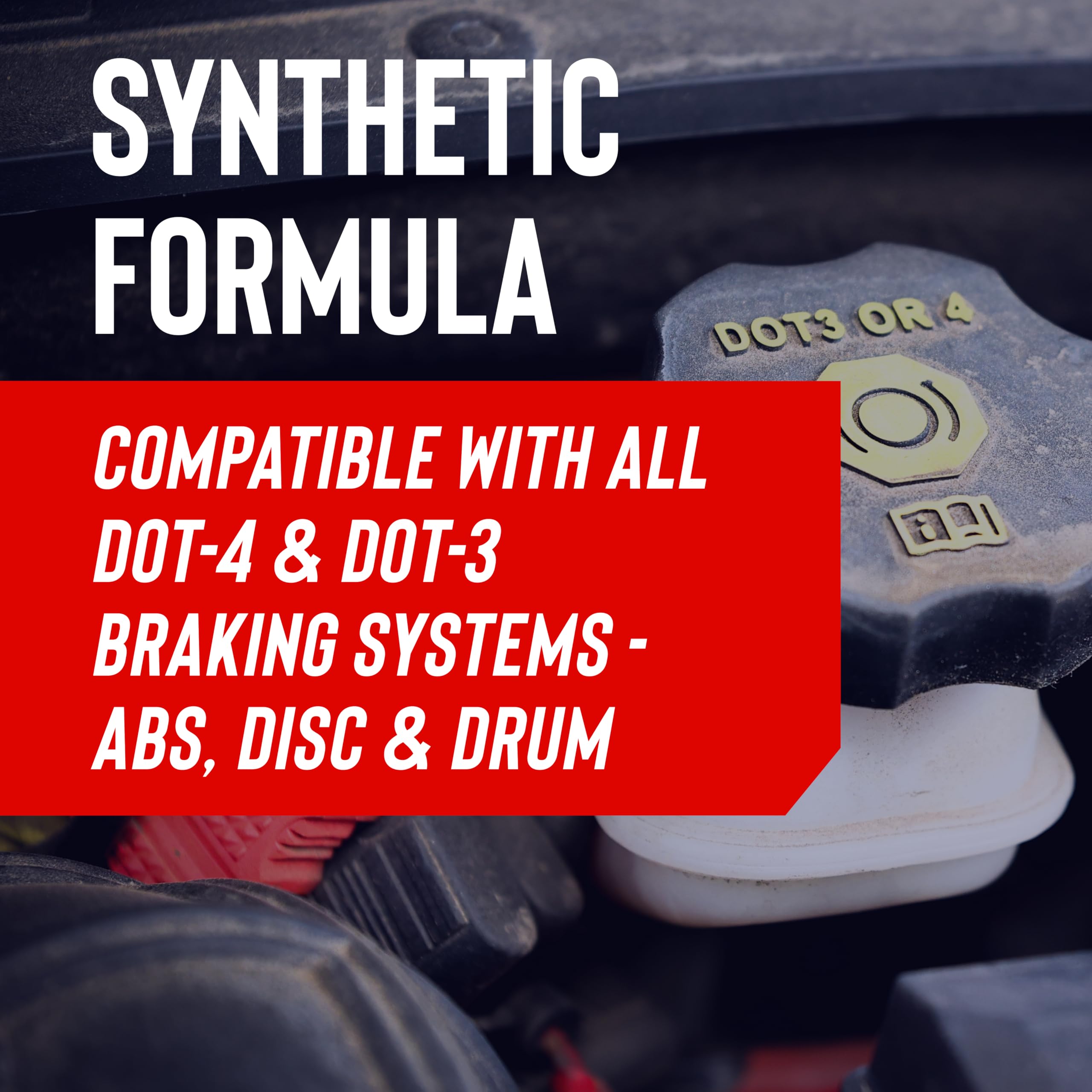 STP Synthetic Brake Fluid, Dot 4 Brake Fluid Protects Brake Systems, ABS, Disc and Drum Systems, 12 Oz, STP