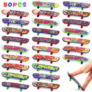 POPLAY 50PCS Mini Finger Skateboards, Finger Boards Toy Mini Skateboard for Kids Party Favors, Birthday Goodie Bag Stuffers, Classroom Prizes Exchange Gifts