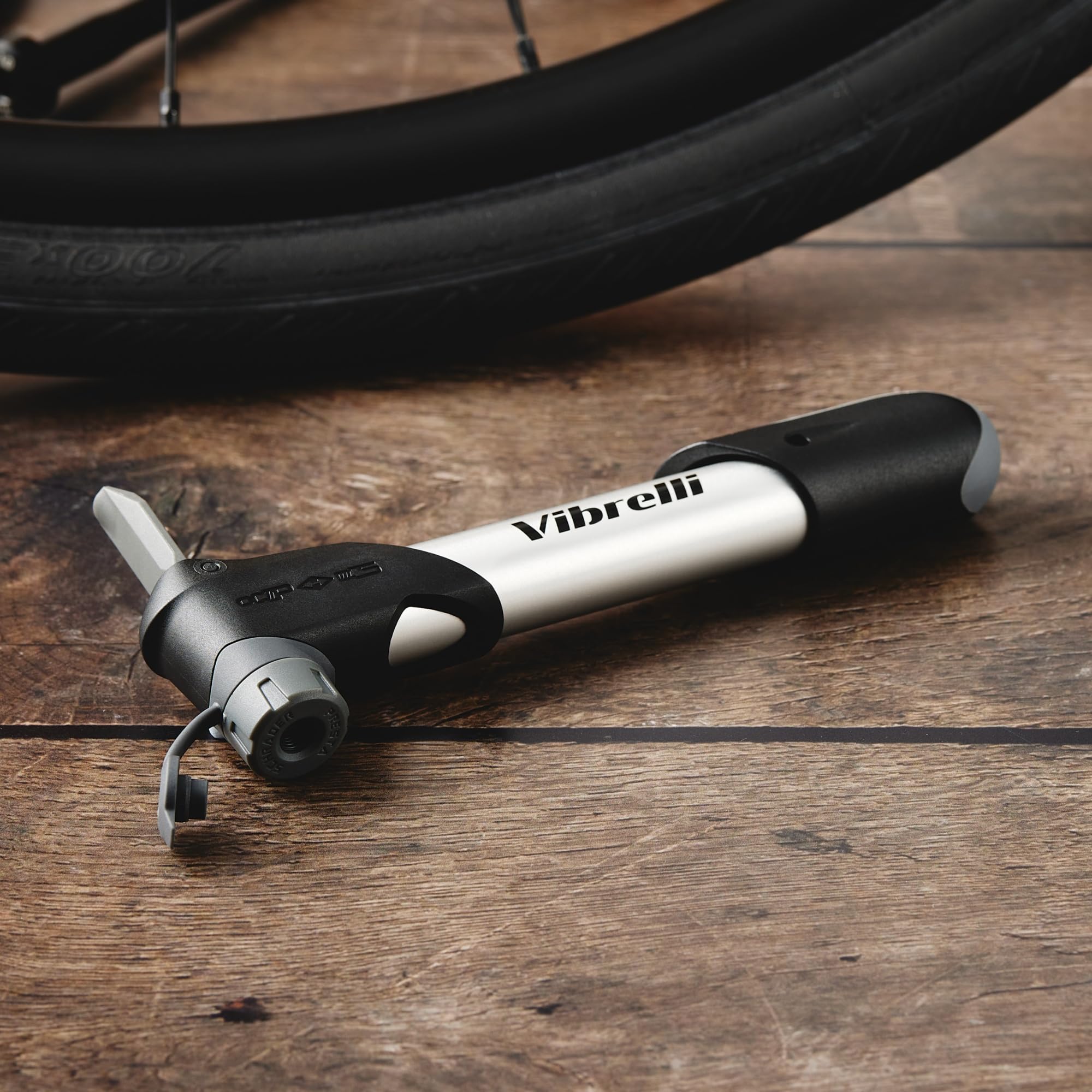 VIBRELLI AIR Master Mini Bike Pump - 120 PSI - Presta & Schrader Valve Compatible