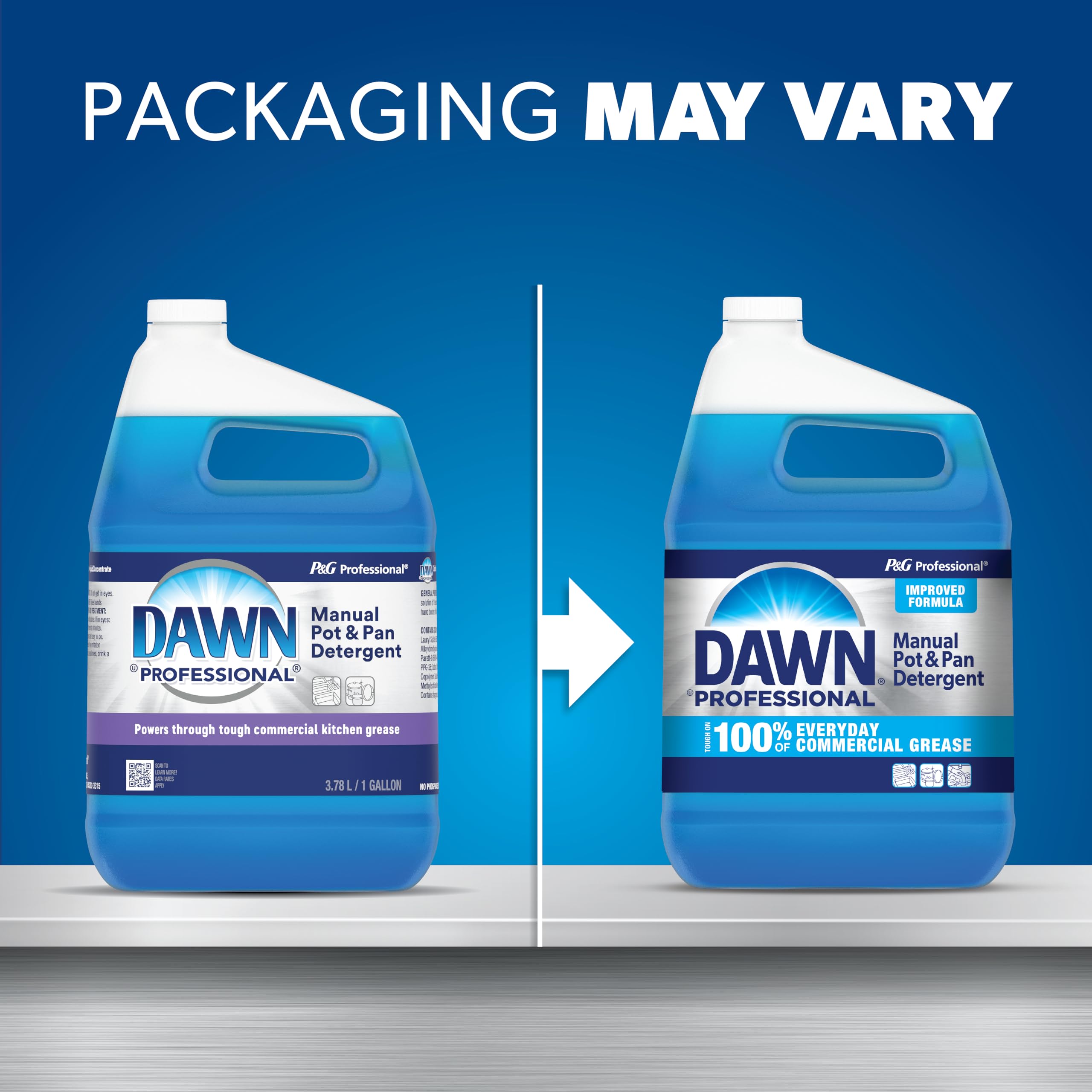 Dawn Professional Pot and Pan Detergent, Regular Scent, 3.8l (Case of 4)