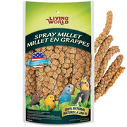Living World - Millet Spray for Birds, 3.5 Oz - Premium Treat for Budgies, Canaries, Finches, Cockatiels and Other Pet Birds