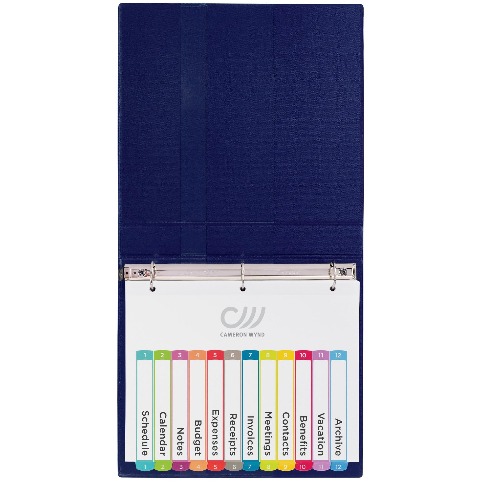 Avery 12 Tab Dividers for 3 Ring Binder, Multicolor Tab Dividers, Customizable Table of Contents, 1 Set (11843)