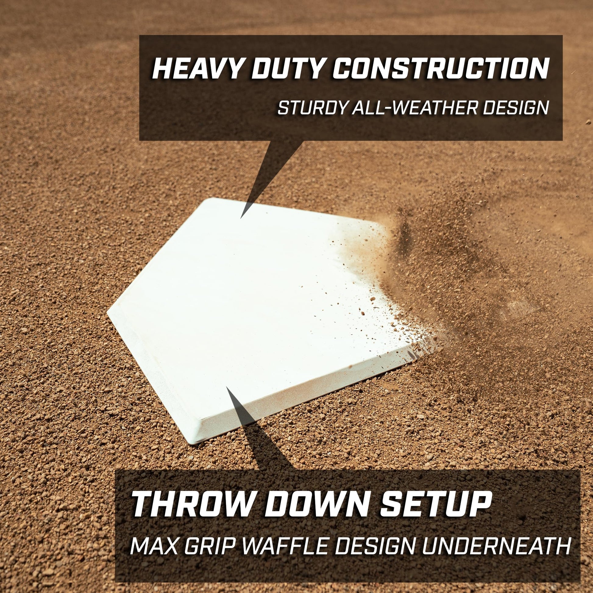 GoSports Baseball & Softball 4 Piece Premium Base Set - Heavy-Duty for Athletes