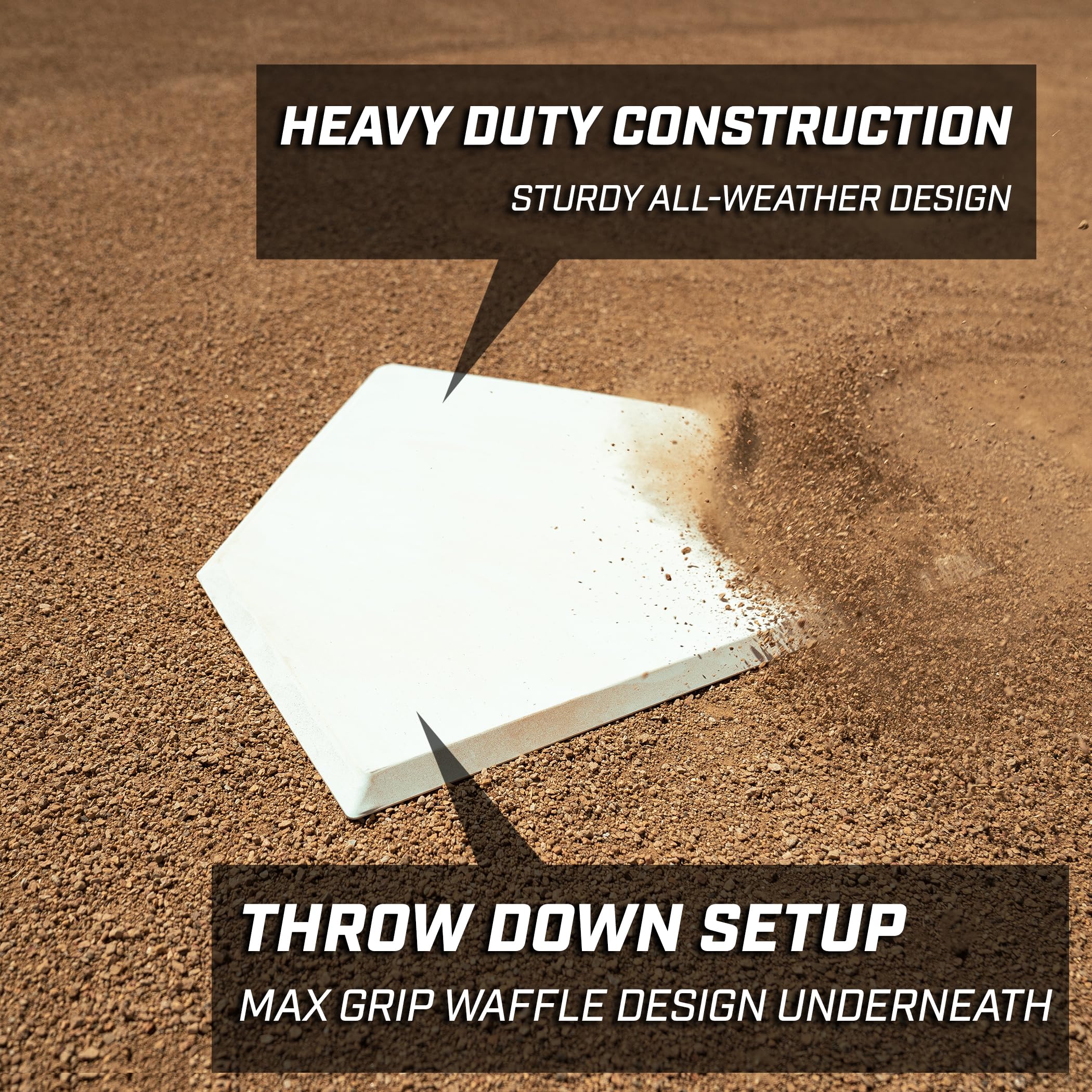 GoSports Baseball & Softball 4 Piece Premium Base Set - Heavy-Duty for Athletes