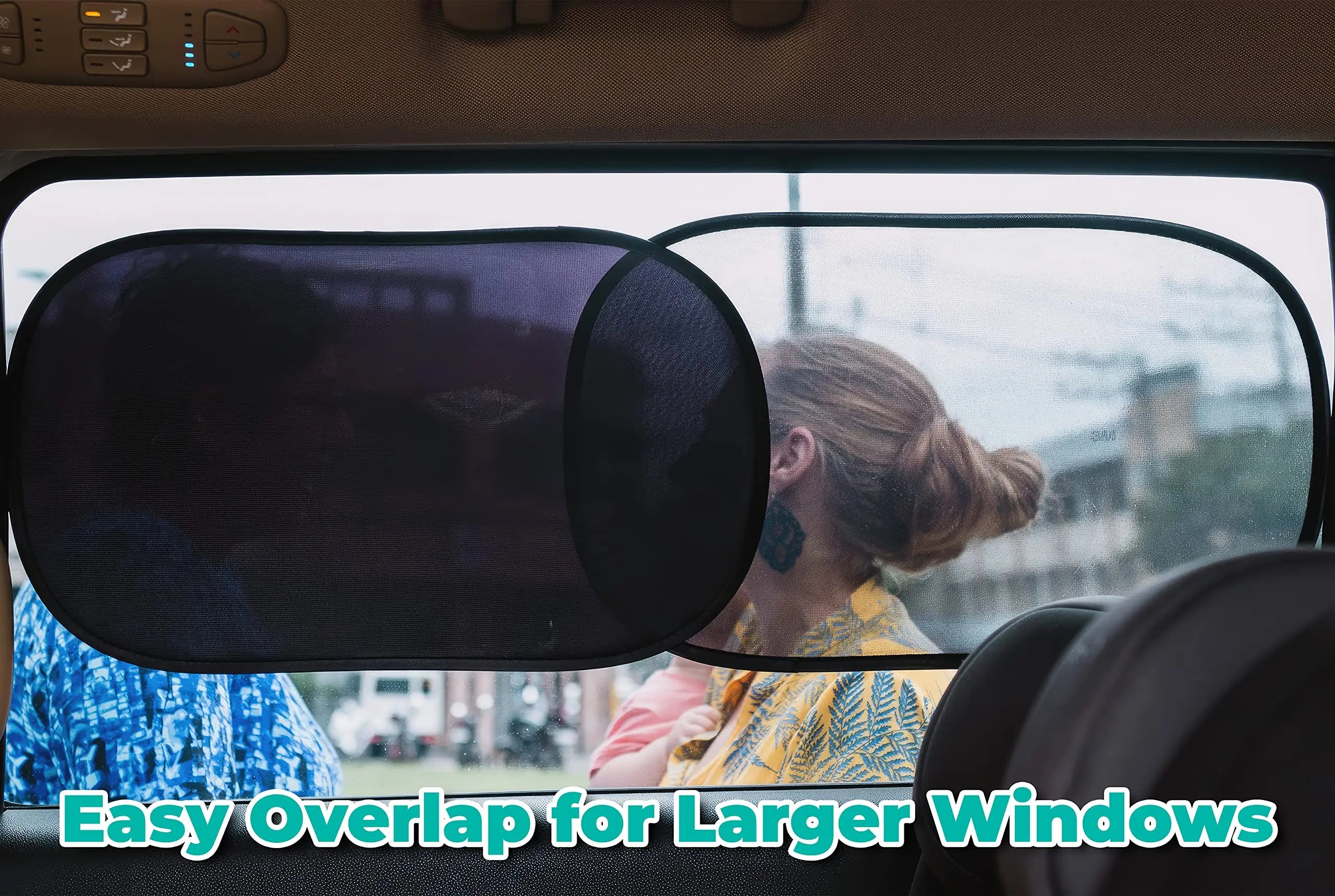 kinder Fluff Car Window Shade (4Pack)-The Only Certified Car Window Sun Shade for Baby Proven to Block 99.95% UVR - Mom's Choice Gold Award - Side Window Sunshades - Standard