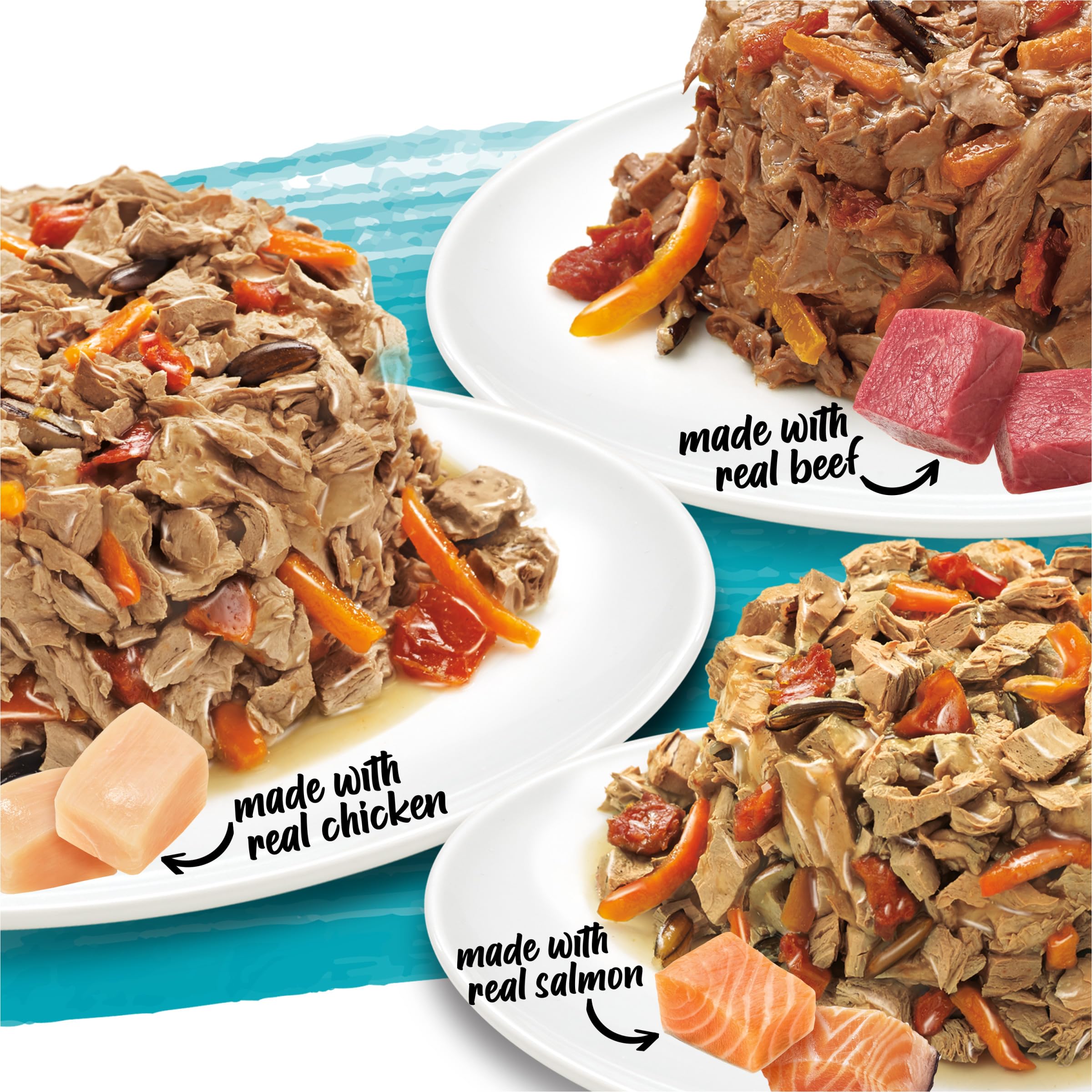 Purina Beneful Small Breed Wet Dog Food Variety Pack, IncrediBites With Real Beef, Chicken and Salmon - (Pack of 30) 3 Oz. Cans