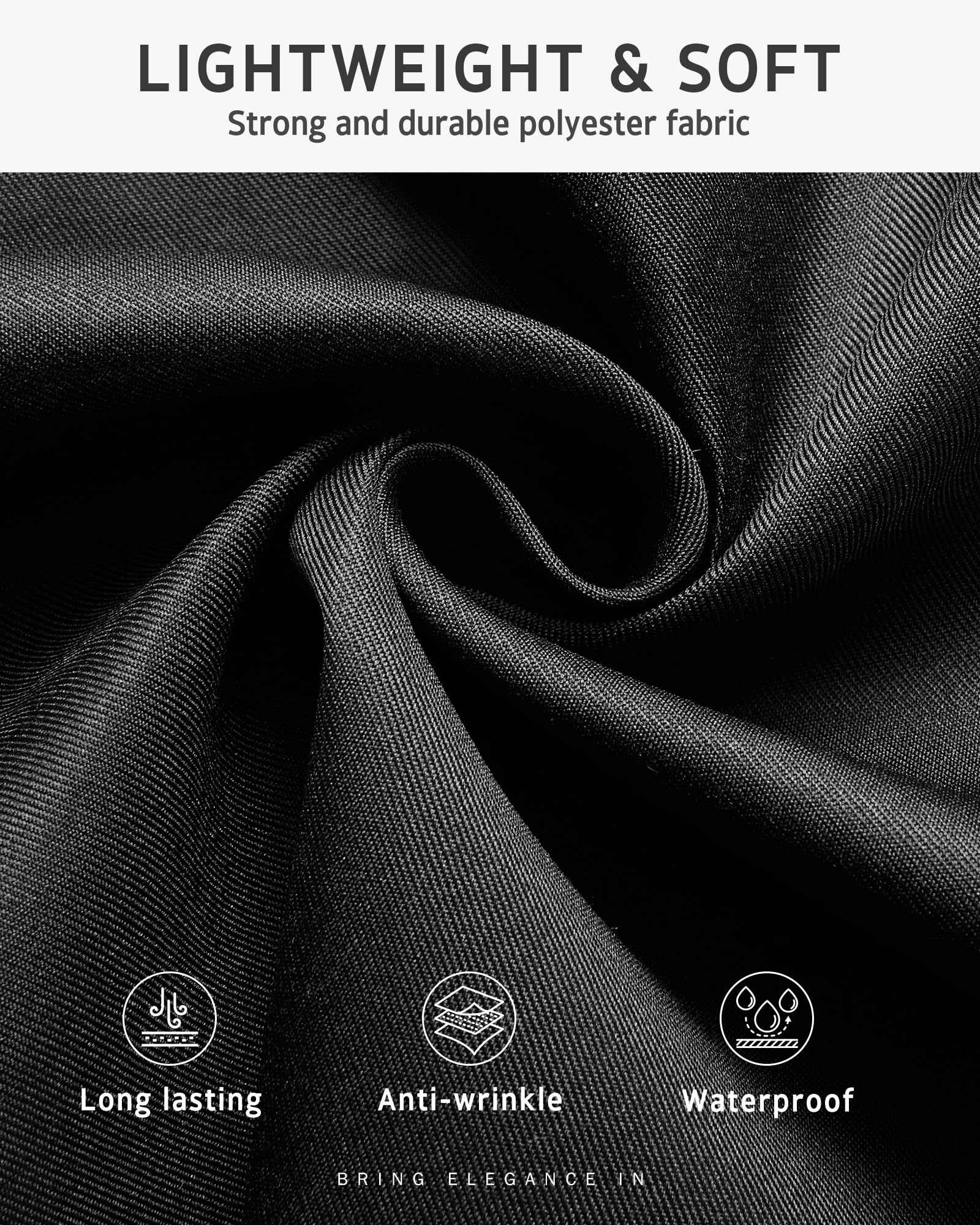Syntus 3 Pack Server Aprons with 3 Pockets, Waterdrop Resistant Waitress Waiter Waist Apron, 11.5-inch Black