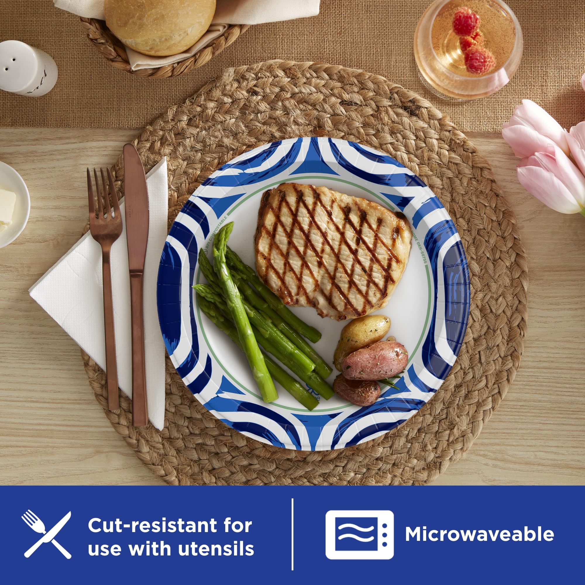 Dixie Ultra, Large Paper Plates, 10 Inch, 43 Count (Pack of 4), 3X Stronger*, Heavy Duty, Microwave-Safe, Soak-Proof, Cut Resistant, Disposable Plates For Heavy, Messy Meals
