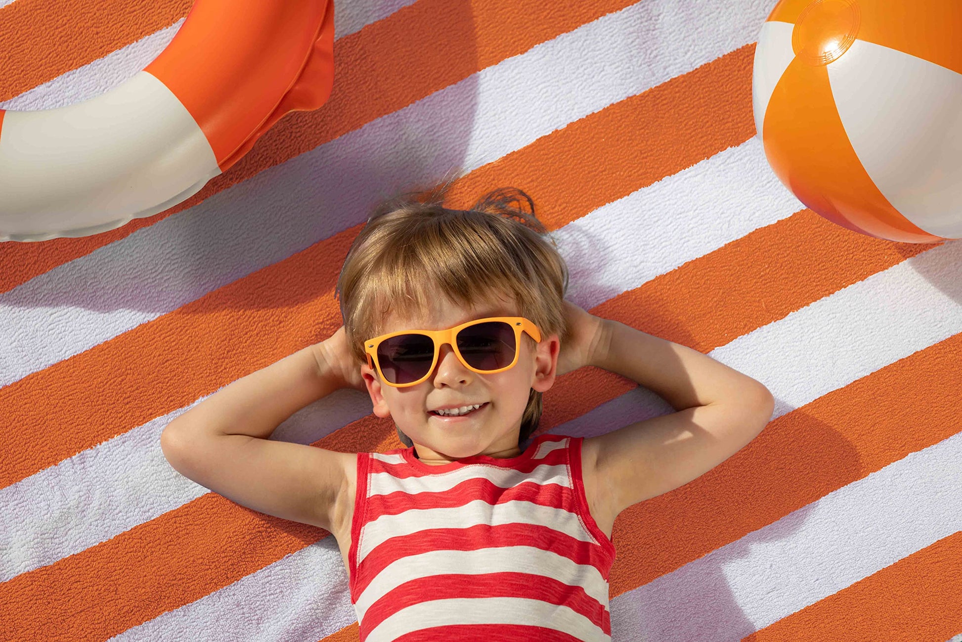 Utopia Towels 4 Pack Cabana Stripe Beach Towel, 30 by 60 Inches, Oversized 100% Ringspun Cotton Pool Towels, Highly Absorbent Bath Towels for Beach
