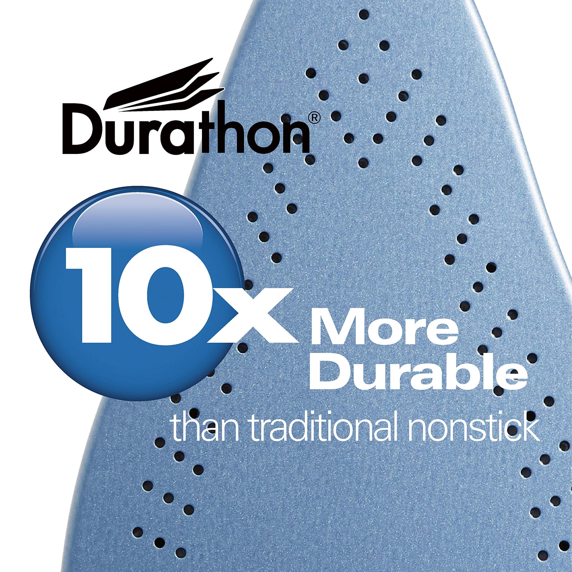 Hamilton Beach Steam Iron & Vertical Steamer for Clothes with Scratch-Resistant Durathon Soleplate, 8' Retractable Cord, 3-Way Auto Shutoff, Anti-Drip, 1500 Watts, Blue