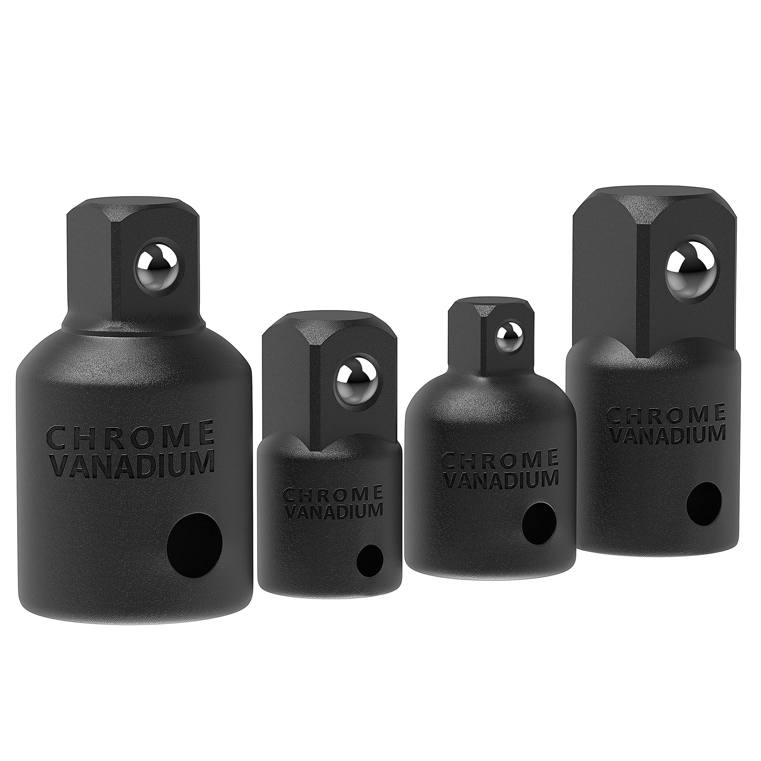 Bates- Schlagschrauber-Adapter- und Reduzierstück-Set, 4-teilig, Schlagschrauber-Adapter-Sets, Schlagschrauber-Adapter, Steckschlüssel-Adapter-Set, 1/2 auf 3/8 Steckschlüssel-Adapter, 3/8 auf 1/2 Steckschlüssel-Adapter, 3/8 auf 1/4 Steckschlüssel-Adapter