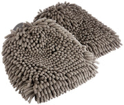 Amazon Basics Absorbent Microfiber Car Wash Drying Mitts, 2 Pack, Gray, 10.44" L x 9.06" W